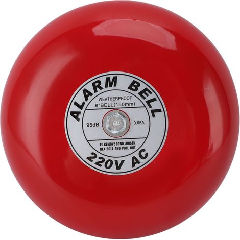 Campanello elettrico rotondo ad alta sensibilità con suono potente per allarme antincendio, ideale per scuole o fabbriche, 220 V CA. (1/5)