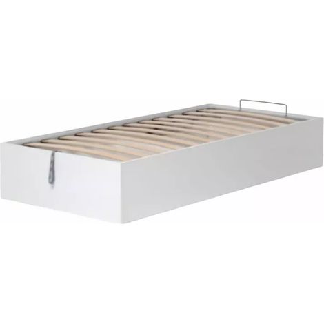 letto singolo contenitore "bed box" bianco 90x190 cm (1/4)