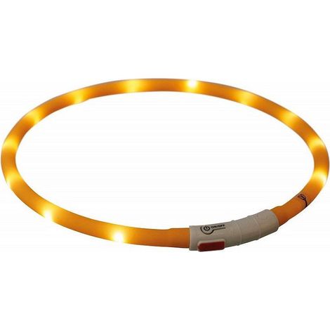 Trixie LED-Hundehalsband – orange, Größen XS–XL
