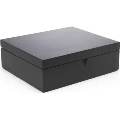 Bredemeijer 184006 Caja de Té Cerrada con 6 Compartimentos de Bambú, Negro (1/3)