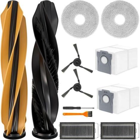L40s Pro Ultra Accessoires pour Dreame X50 Ultra Complete/ L40s Pro Ultra / L50 Pro Ultra Pièces de Rechange X50 2 Brosse Principale 2 Sacs à Poussière 2 Chiffons 2 Filtres 2 Brosse Latérale (1/5)