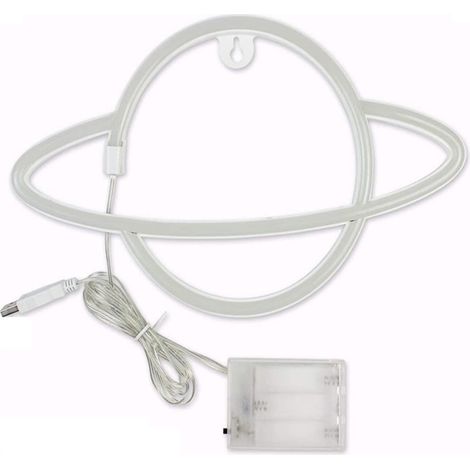 Lampe Néon Planètes - Design Système Solaire - Lumière Rouge Ambiante - Alimentation USB - Décoration Chambre Bureau - 1 Pièce (1/5)