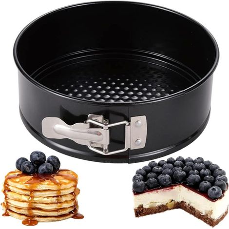 Moule à charnière antiadhésif de 20 cm (8 pouces), moule rond à charnière avec fond amovible, compatible réfrigérateur et congélateur, démoulage facile - 20 cm