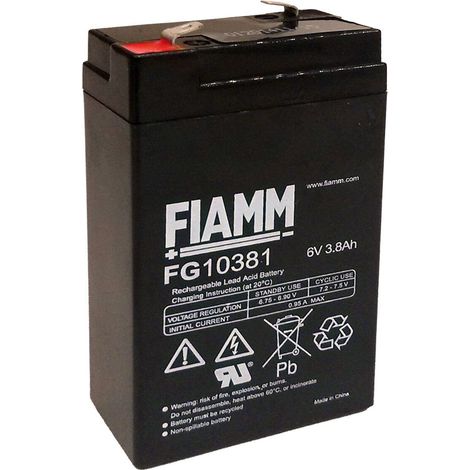BATTERIA FIAMM FG10381 6V 3,8Ah