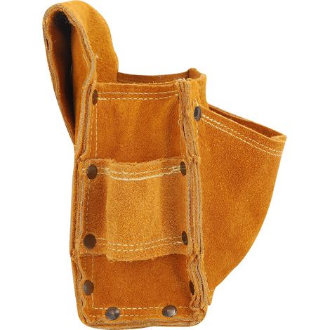 Sac à outils en cuir épais multifonctionnel, ceinture porte-outils avec accessoires en métal pour rangement pratique. (1/5)