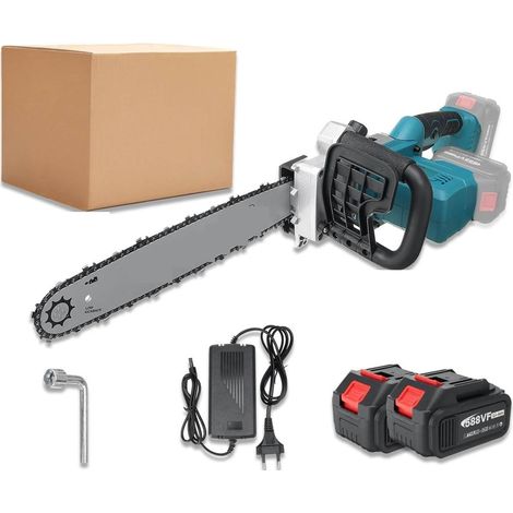16 Pouces 2500W tronçonneuse électrique sans Fil 2 Batterie Haute Puissance Moteur Jardin Travail du Bois Outil de Coupe Machine (Color : 2 Battery, Size : R) (1/5)