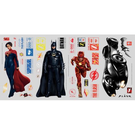 Stickers repositionnables - The Flash, Batman et Supergirl (1/5)