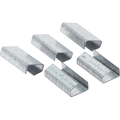 Chapes ouvertes pour feuillard polypropylène, largeur 13 mm, boîte de 2000 pièces - Corderie Mesnard