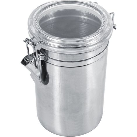 Recipiente de acero inoxidable para almacenar alimentos en la cocina, botellas, azucareros, té, granos de café (XL) - Crezuo