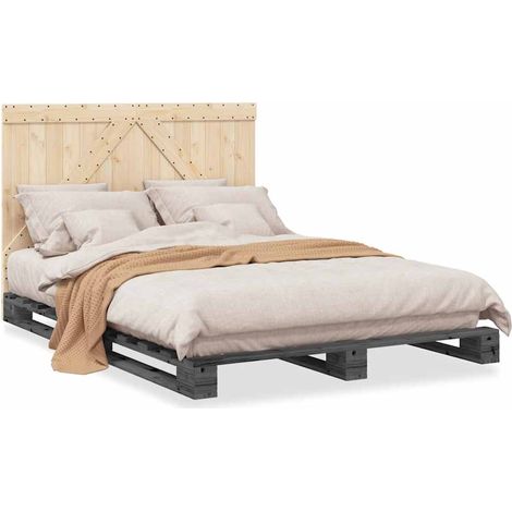Maison Exclusive - Estructura de cama con cabecero madera pino gr (1/5)