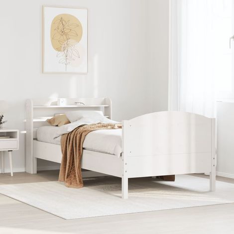 Estructura cama sin colchón madera maciza pino blanca 100x200cm vidaXL (1/5)