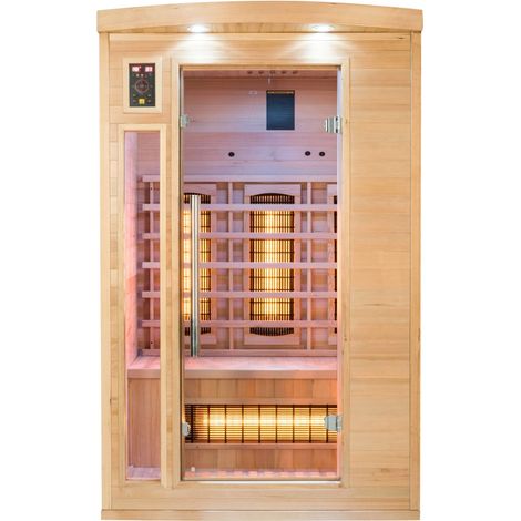 Apollon Quartz sauna a infrarossi a 2 posti - 120x123x190 cm - France Sauna - Epicea Canada (1/5)