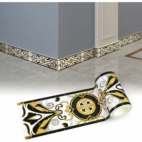 Frise Murale Adhesive 15CM - Décoration Autocollante Imperméable pour Cuisine, Salon, Salle de Bain (Style1) (1/5)