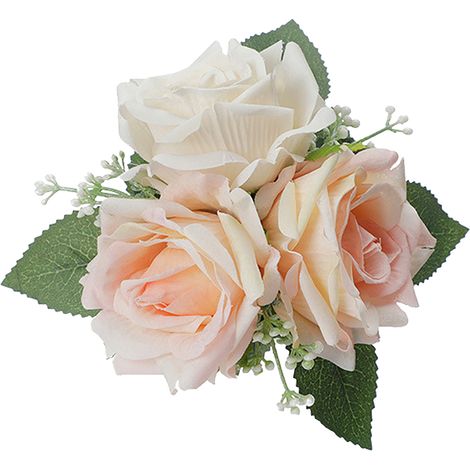 Tischdekorationen für den Valentinstag im Restaurant, künstliche Rosen, Tischdekorationen, Tortendekorationen (dreiköpfige Rosen) (1/2)