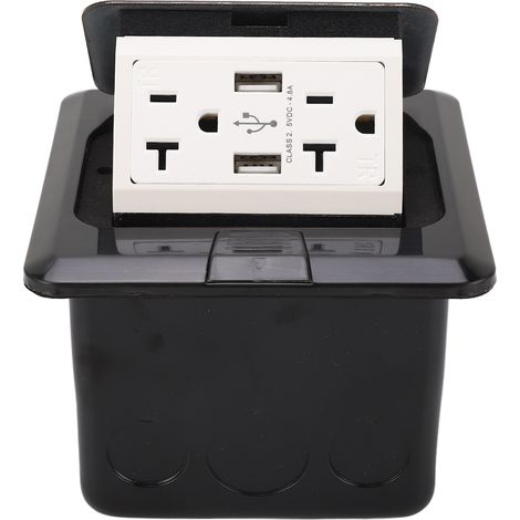 Prise de bureau 20A Multiprise de table 3 Prises + 2 Ports USB Standard US 125V Boîtier de connexion AC (1/5)