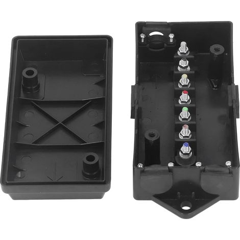 7 Voies Boîte de Jonction de Remorque Boîtier de Distribution Étanche avec 5 Rondelle pour Remorques Bateaux Automobile (1/5)