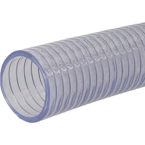 Cyclingcolors – Tuyau souple en PVC transparent – Renfort spirale acier – Ø intérieur 12mm – Longueur 1m – Pour transfert eau et produits alimentaires – Norme AS2070 (1/2)