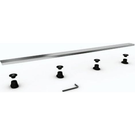 Wedi – Barrette de finition à carreler inox brossé 800mm – Compatible receveurs Fundo Riolito et Riofino – Hauteur de pose 5 à 25 mm