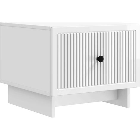 vidaXL Tavolino da salotto con cassetto Bianco Lucido 49 x 50 x