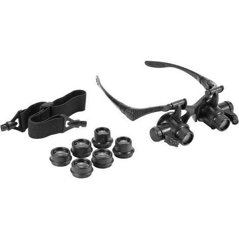 Kopfbandlupe mit LED-Licht, 10x, 15x, 20x, 25x Vergrößerung (1/3)