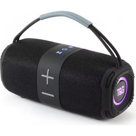 Enceinte Bluetooth portable avec lumières LED, style moderne - Couleur noire (1/4)