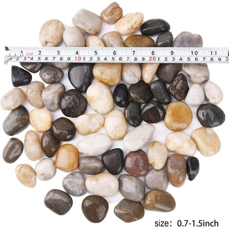 Pierres Décoratives De 1,8 kg, Galets Naturels Polis De 2 à 4 cm Pour Pots De Fleurs, Aménagement Paysager, Remplissage De Vases, Plantes Succulentes, Aquariums Et Décoration De Jardin