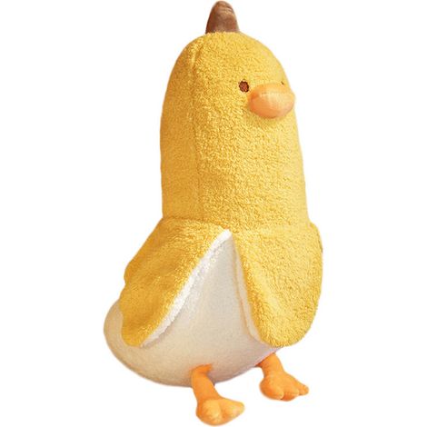 1 Peluche Canard, forme banane 50cm, rembourrage coton PP, décoration canapé lit (1/5)