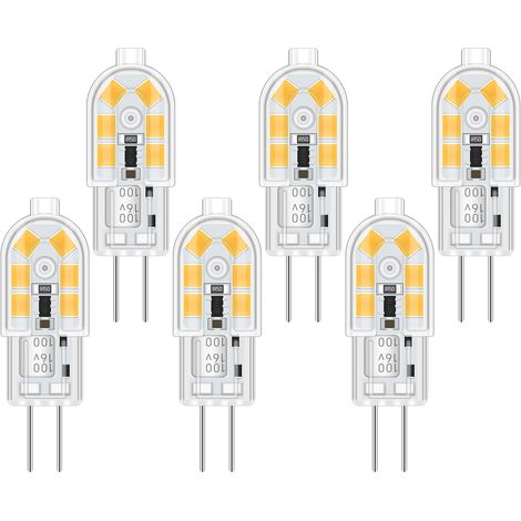 XEPHO Ampoule G4 LED 12V 2W Blanc Neutre 4000K, 200LM, Équivalent Lampe Halogène G4 10W 20W, non-dimmable, AC DC 4000K pour Hotte de Cuisine, Lustre, lot de 6Blanc Neutre / 6 Unité (Lot de 1) (1/5)