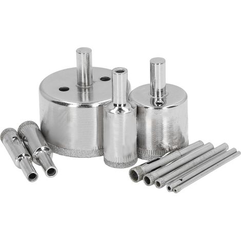 Lot de 10 forets diamant 3-50mm couronne perçage verre économie d'effort perforateur carreaux meule (1/5)