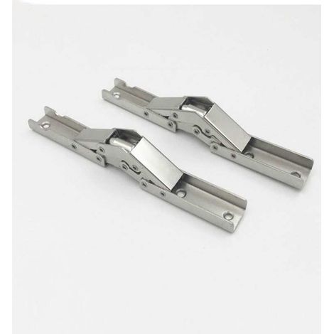 10 bisagras plegables de acero inoxidable de 90 grados para estantes, soporte oculto, bisagras para mesas, accesorios para muebles, estantes plegables (1/5)