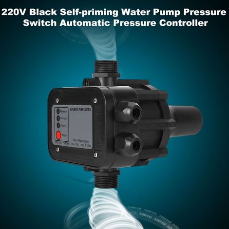 Pompe à eau auto-amorçante 220V avec interrupteur de pression automatique, contrôleur de pression noir