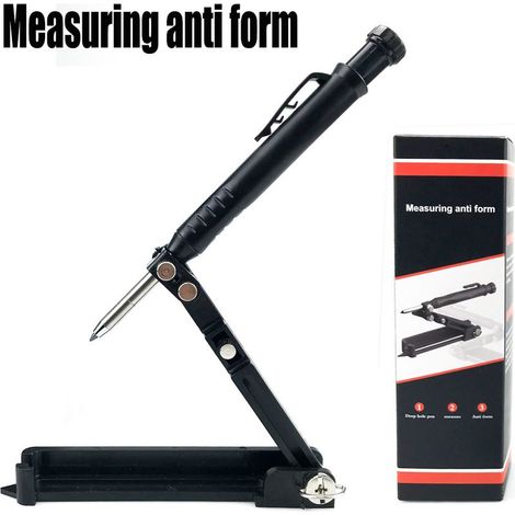 QAZQA Outil De Tracage Multi Usages-Outil de Scribe en Alliage D'aluminium Avec Crayon à Trous Profonds-Outil de Mesure de Fabricant de Ligne Multifonctionnel (13CM) (1/4)