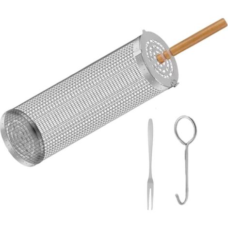 Cesta para barbacoa, barbacoa - Cestas antiadherentes para asar al aire libre, accesorios para cocinar pescado, camarones y verduras, tamaño grande (1/5)
