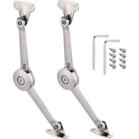 Adjustable Support Hinge Lift, Zinc Alloy Lid Support Hinges, Lid Support Hinges, Cupboard Door, Wooden Storage Boxes,2 Pieces (1/5)