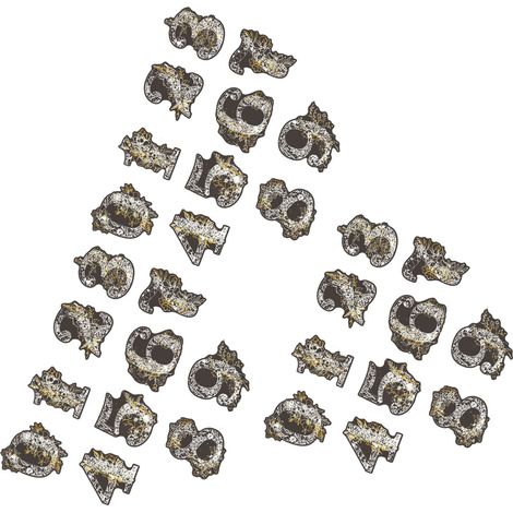 30 pastilles dentelle PET autocollants décoratifs rétro pour scrapbooking, fournitures DIY, planificateur, journal, carnet, art et artisanat, numéros (1/5)