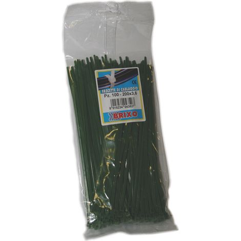 FASCETTE CABL. VERDE PZ.100 3,5X200