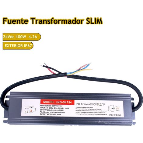 Jandei - Transformateur SLIM 24V 4,2A 100W Extérieur IP68 Accessoires Bande LED (1/2)