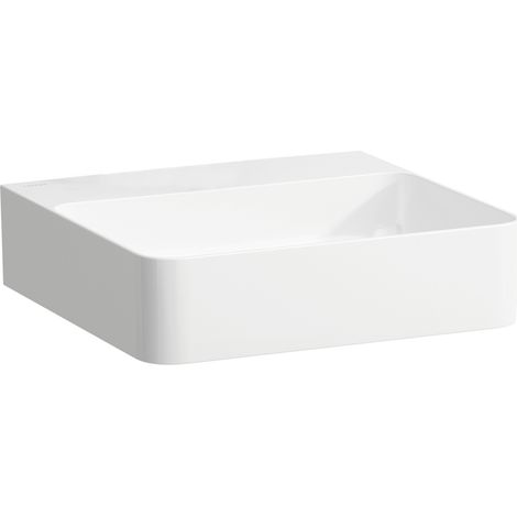 LAUFEN VAL lavabo con enjuague manual, sin agujero para grifo,