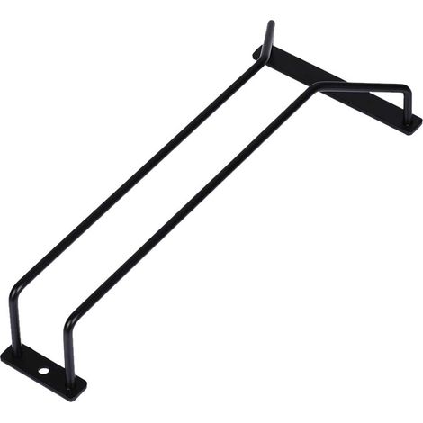 Wine Glass Holder - 27 Cm - Black - Wall Mounted - For Stemware Storage - 1 Piece (1/5)
