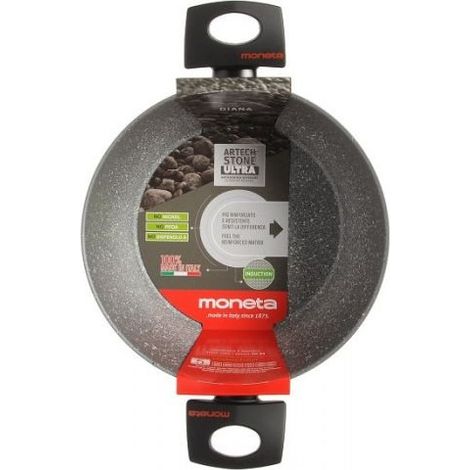 Moneta Kasserolle Diana 2 Griffe 20 Cm Geschmiedetes Aluminium Artech Stone Ultra Beschichtung Für Induktion (1/3)