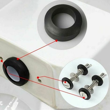 Kit Fixation WC Universel Acier Inox - Boulons Réservoir Chasse d'Eau Facile Installation (Lot de 2) (1/3)