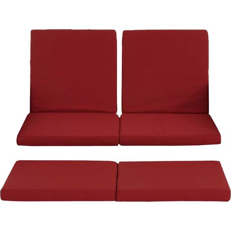 Set di 3 copricuscini Divano Ancona rosso rubino