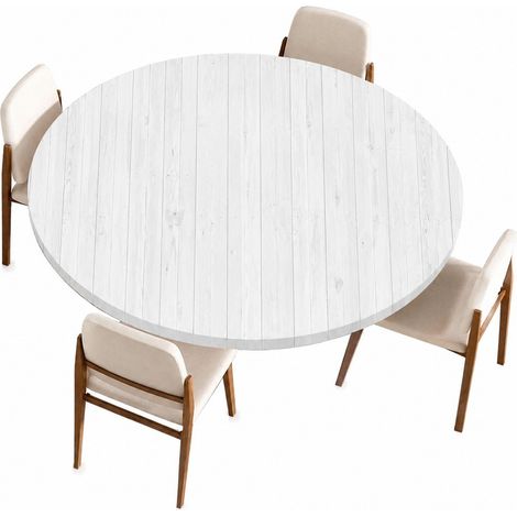 Nappe ronde à bord élastique, imprimée en 3D, lavable, pour intérieur et extérieur (1/4)