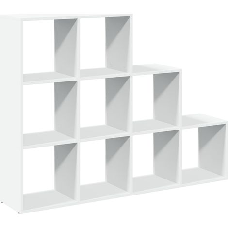 Maison Exclusive - Raumteiler-Bücherregal 3 Stufen Weiß 137,5x29x