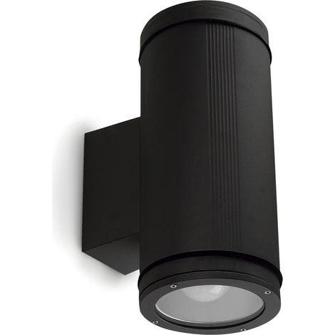 Aplique de pared TRAMUNTANA doble emisión E27 2x20 W IP65 Negro (1/3)