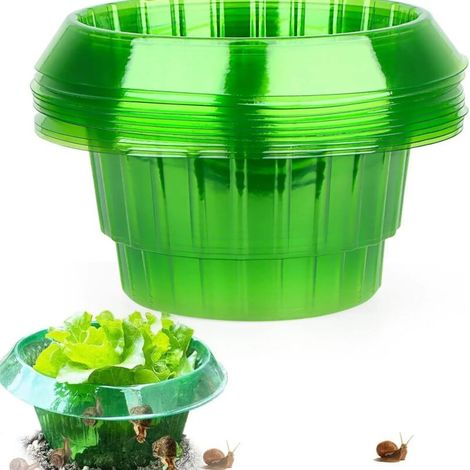 SABIR ANMI 10 Pièces Colliers Anti-Limaces et Escargots,Anneaux Anti Limaces Efficaces,Colliers Anti-Escargots Naturel pour Salades et Choux,Collier de Protection Plantes Contre