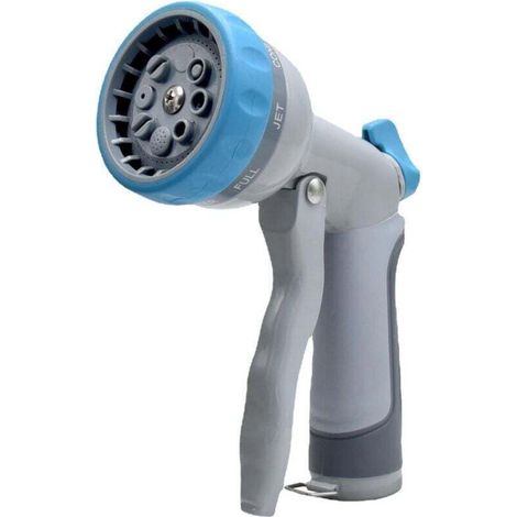 Pistolet Arrosage Jardin, Métal Lourd Pistolet d'arrosage de Tuyau, 8 modes et Contrôle du débit d'eau, de Jardin Pour arroser Les Plantes, Lavage de Voiture et Animaux (Bleu) (1/4)