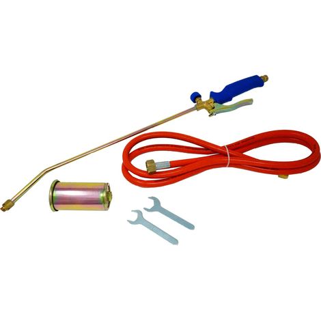Dapetz ® Long Arm Propane Butane Gas Torch Wand Blowtorch Roofers Plumber Kit with Hose Adjustable Weed Burner Killer Flame Garden Outdoor Destroys Moss Fungus Driveway (1/5)