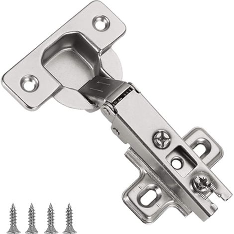 2 pièces Recouvrante Charniere Porte Cuisine, angle d'ouverture 110 ° de Charniere Porte Placard charnière pour porte meuble de cuisine charnière de porte