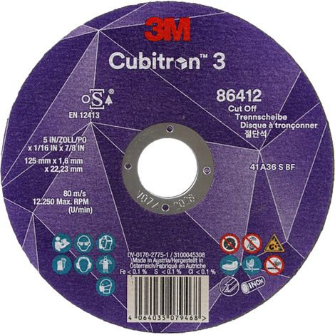 3M Cubitron III disco gris 230 mm corte perpendicular